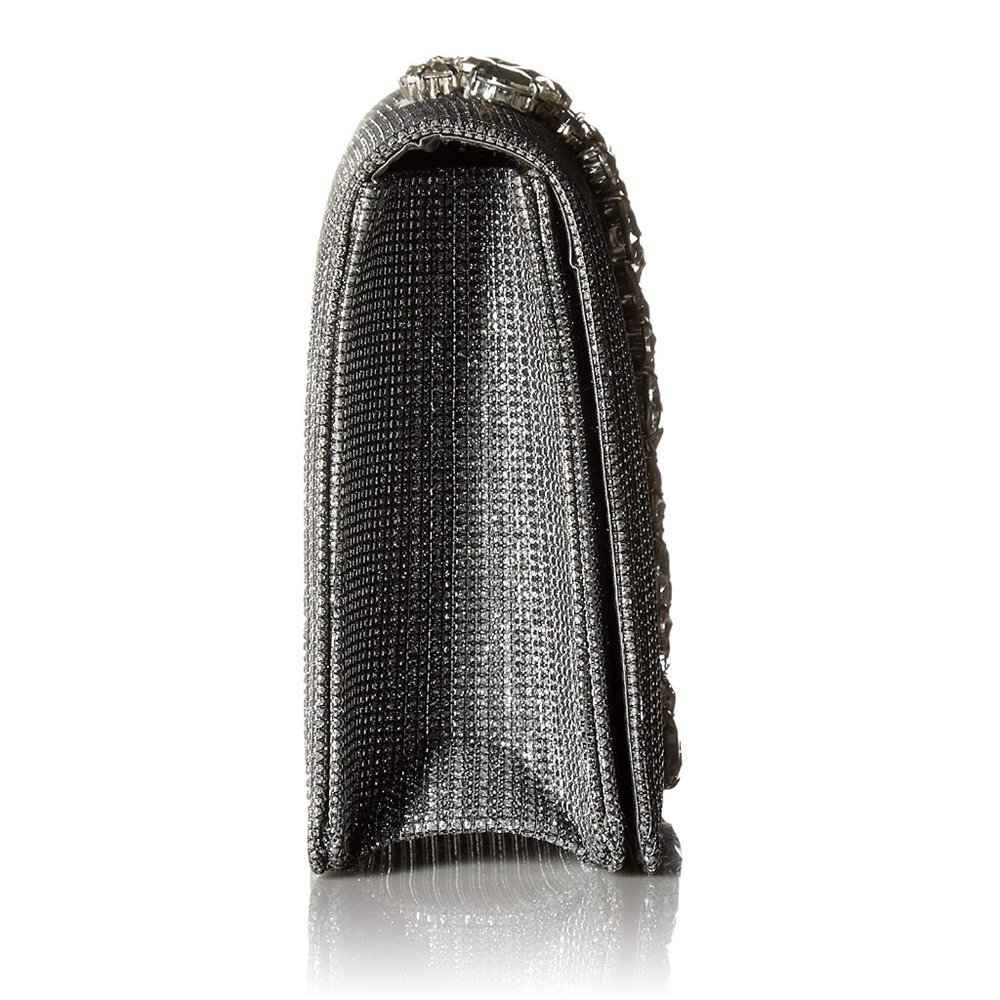 Adrianna Papell Sandi Pewter Small Flap Clutch - Picture 3 of 7